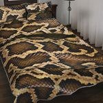 Burmese Python Snake Print Quilt Bed Set