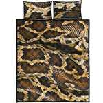 Burmese Python Snake Print Quilt Bed Set