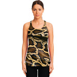 Burmese Python Snake Print Women's Racerback Tank Top