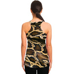 Burmese Python Snake Print Women's Racerback Tank Top