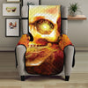 Burning Evil Skull Print Armchair Protector