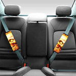 Burning Evil Skull Print Car Seat Belt Covers