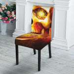 Burning Evil Skull Print Dining Chair Slipcover