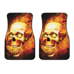 Burning Evil Skull Print Front Car Floor Mats