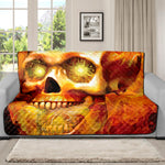 Burning Evil Skull Print Futon Protector