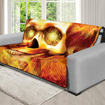 Burning Evil Skull Print Futon Protector