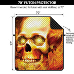 Burning Evil Skull Print Futon Protector