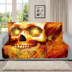 Burning Evil Skull Print Futon Protector