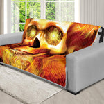 Burning Evil Skull Print Futon Protector