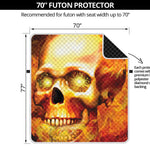 Burning Evil Skull Print Futon Protector