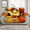 Burning Evil Skull Print Half Sofa Protector