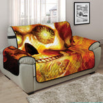 Burning Evil Skull Print Half Sofa Protector