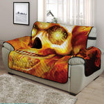 Burning Evil Skull Print Half Sofa Protector