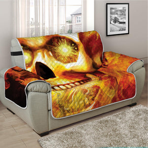 Burning Evil Skull Print Half Sofa Protector