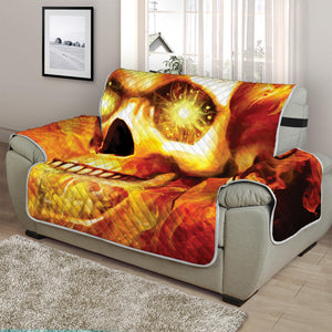 Burning Evil Skull Print Half Sofa Protector