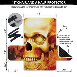 Burning Evil Skull Print Half Sofa Protector