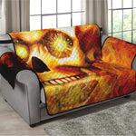 Burning Evil Skull Print Loveseat Protector