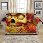 Burning Evil Skull Print Loveseat Protector