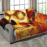 Burning Evil Skull Print Loveseat Protector