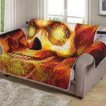 Burning Evil Skull Print Loveseat Protector