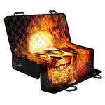 Burning Evil Skull Print Pet Car Back Seat Cover