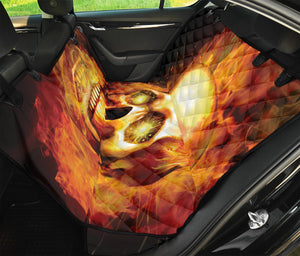 Burning Evil Skull Print Pet Car Back Seat Cover