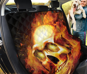Burning Evil Skull Print Pet Car Back Seat Cover