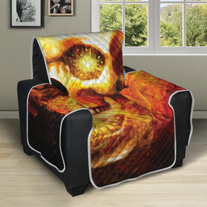 Burning Evil Skull Print Recliner Protector