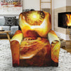 Burning Evil Skull Print Recliner Slipcover