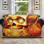 Burning Evil Skull Print Sofa Protector