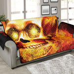 Burning Evil Skull Print Sofa Protector