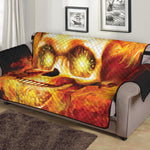 Burning Evil Skull Print Sofa Protector