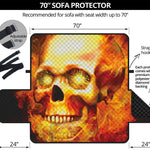 Burning Evil Skull Print Sofa Protector