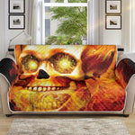 Burning Evil Skull Print Sofa Protector