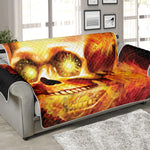 Burning Evil Skull Print Sofa Protector