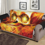 Burning Evil Skull Print Sofa Protector