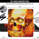 Burning Evil Skull Print Sofa Protector