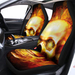 Burning Evil Skull Print Universal Fit Car Seat Covers