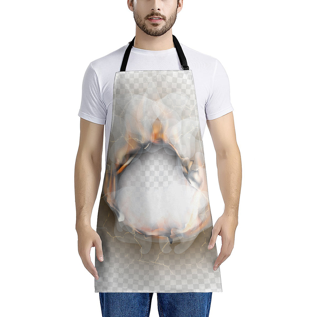 Burning Hole Print Apron