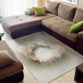 Burning Hole Print Floor Mat