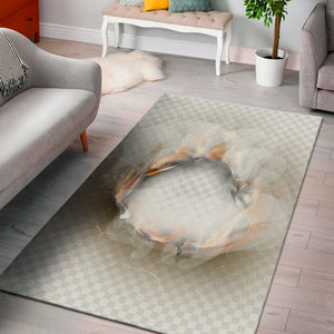 Burning Hole Print Area Rug