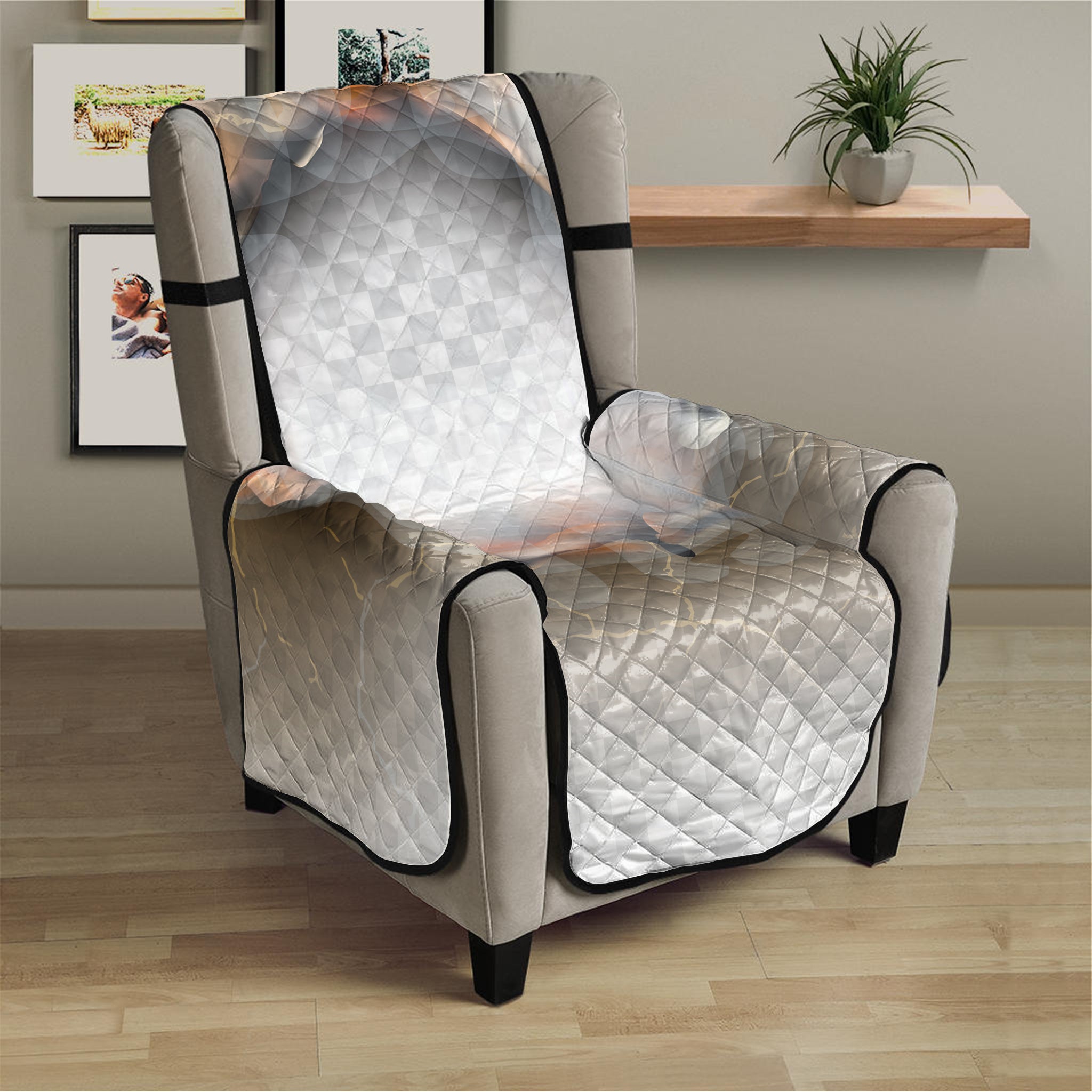 Burning Hole Print Armchair Protector