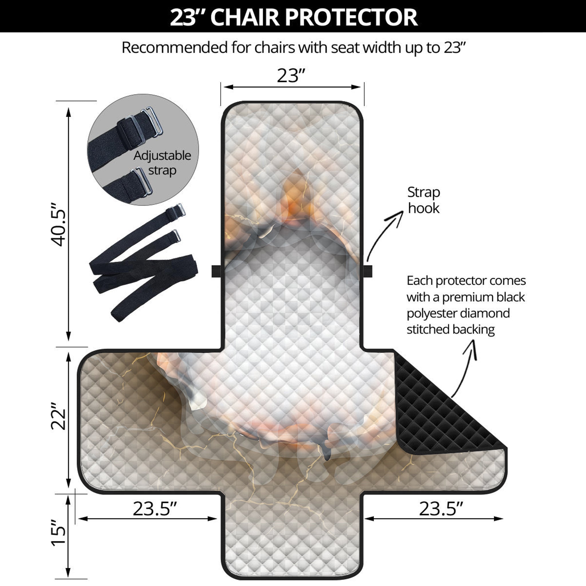 Burning Hole Print Armchair Protector