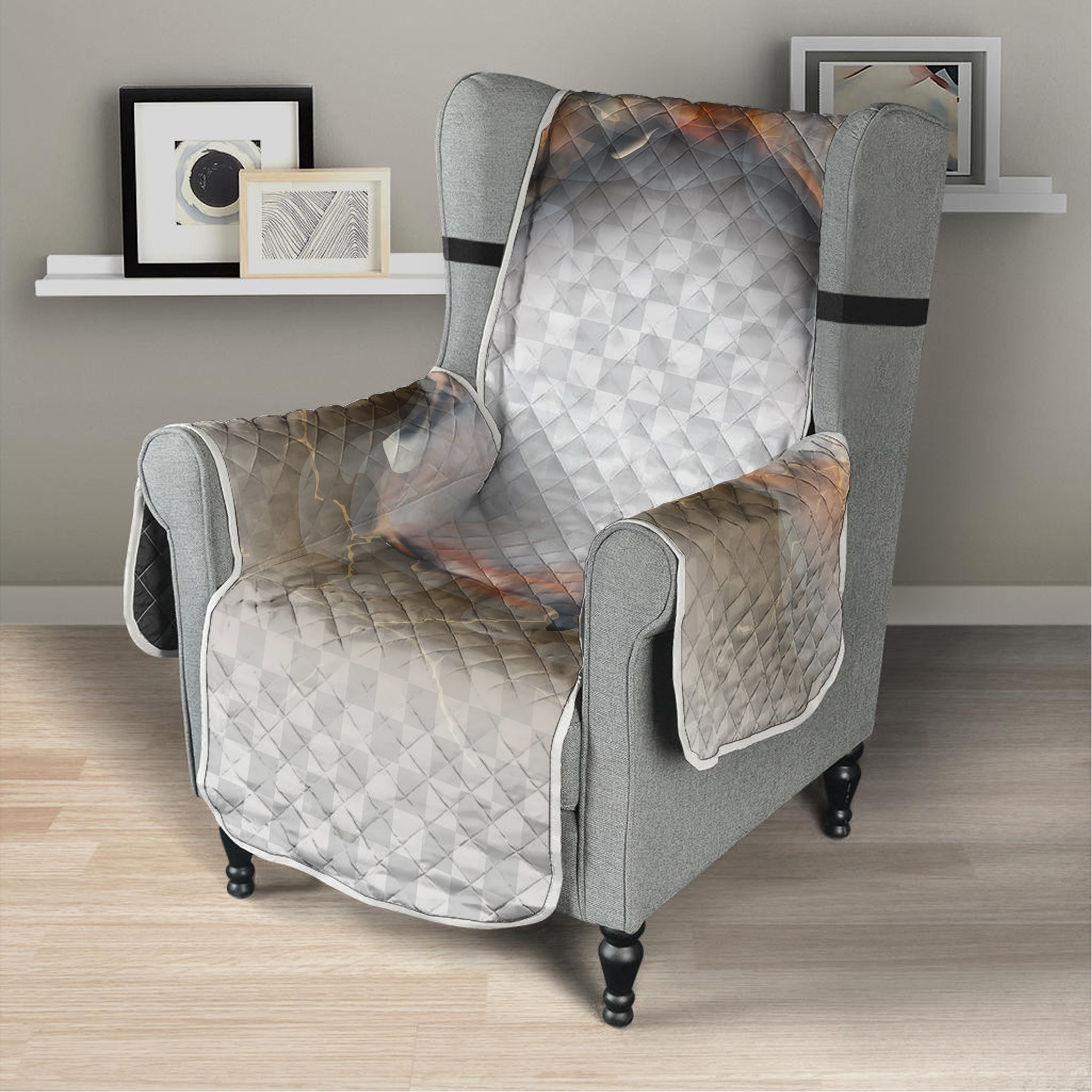 Burning Hole Print Armchair Protector