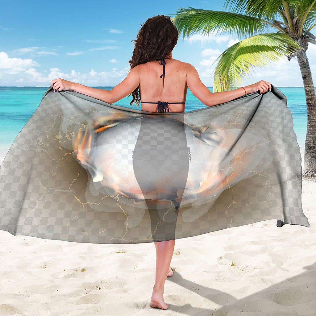 Burning Hole Print Beach Sarong Wrap