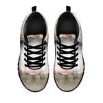 Burning Hole Print Black Sneakers