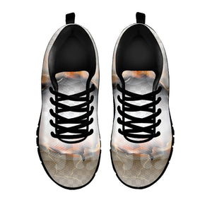 Burning Hole Print Black Sneakers