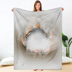 Burning Hole Print Blanket