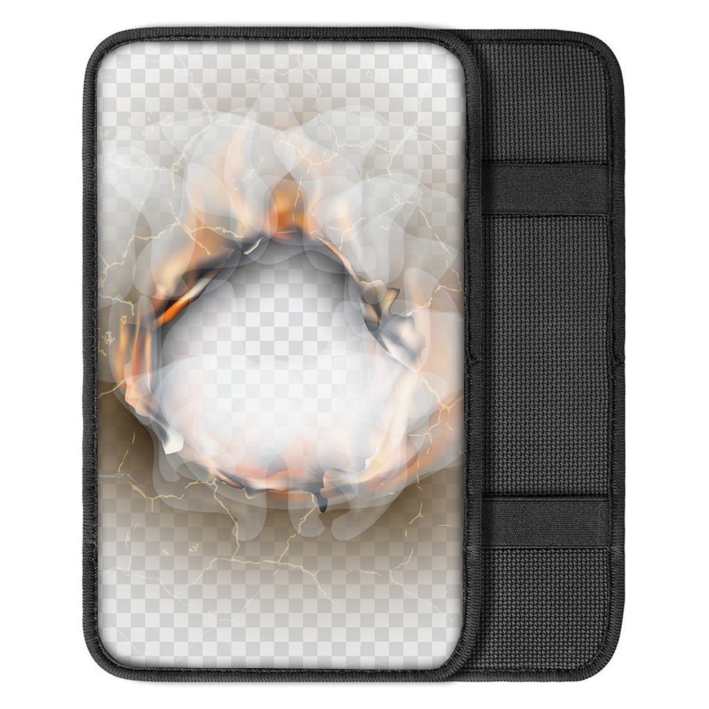 Burning Hole Print Car Center Console Cover