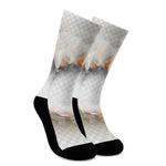 Burning Hole Print Crew Socks